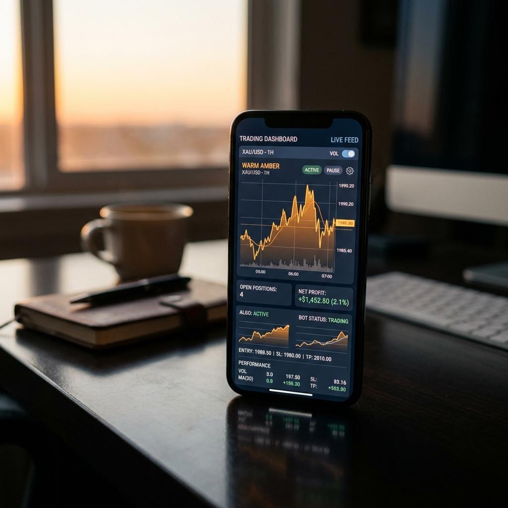 Tableau de bord TrustenixAI affiché sur smartphone